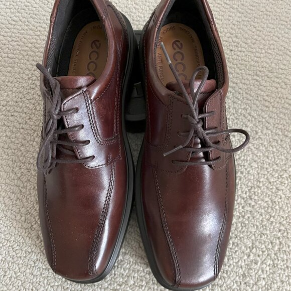 Men's Brown Leather Ecco lace-up shoe EUsize 43/US 9-9.5 - Picture 3 of 9